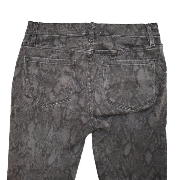 Frame Le Skinny De Jeanne Tonal Python 27 (Meas 27x29 9") Snake Print Jeans A14 - Picture 6 of 11